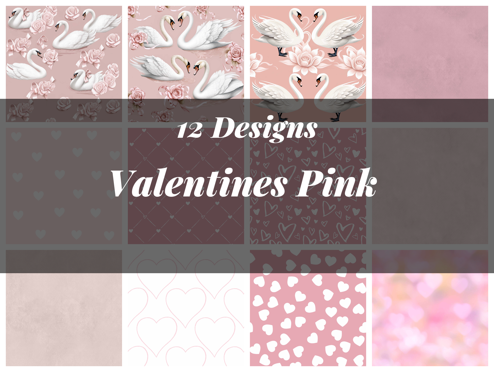 Valentines Pink Seamless Digital Paper