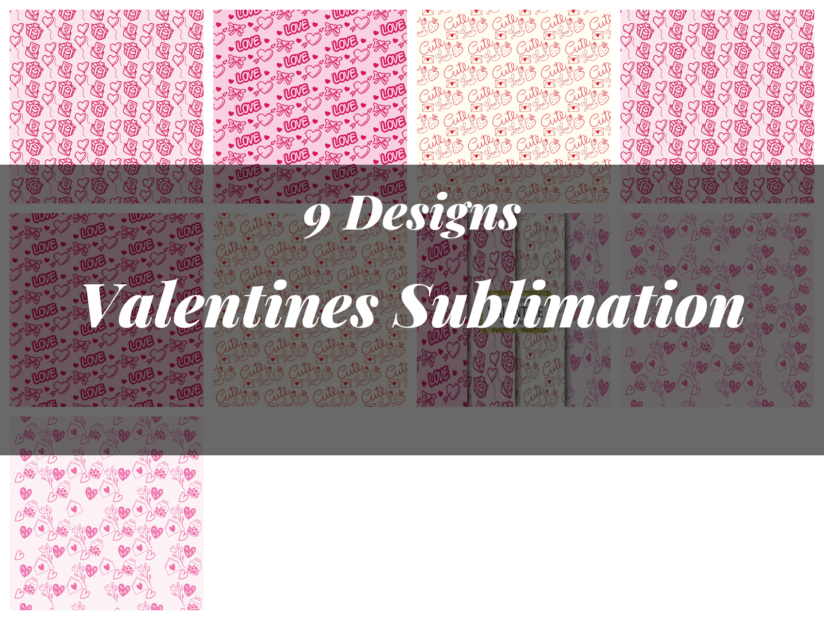 Valentines Sublimation Digital Paper