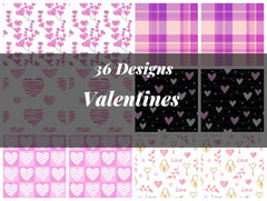 Valentines Seamless Digital Paper - CraftNest - Digital Crafting and Art