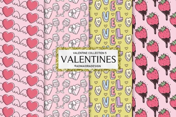 Cute Valentine Seamless Digital Paper