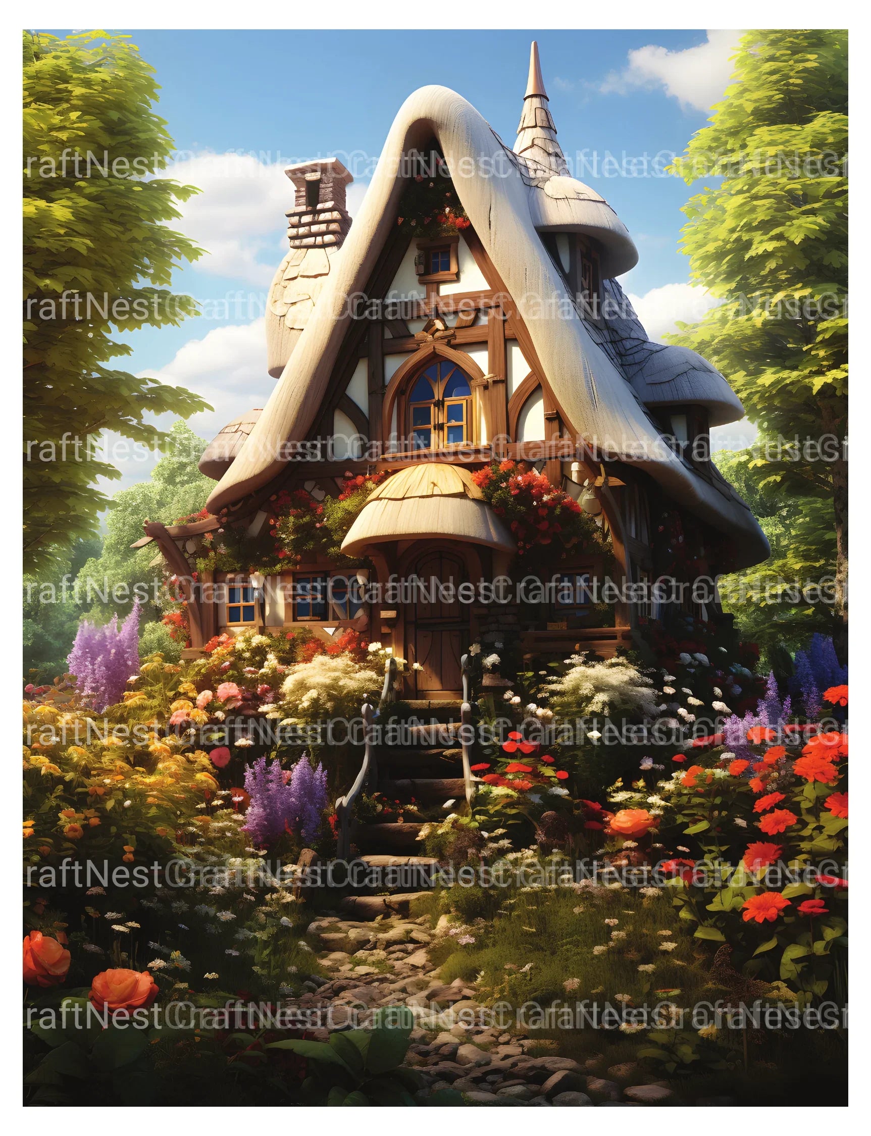 Cottage Garden Coloring Book - CraftNest - Digital Crafting and Art