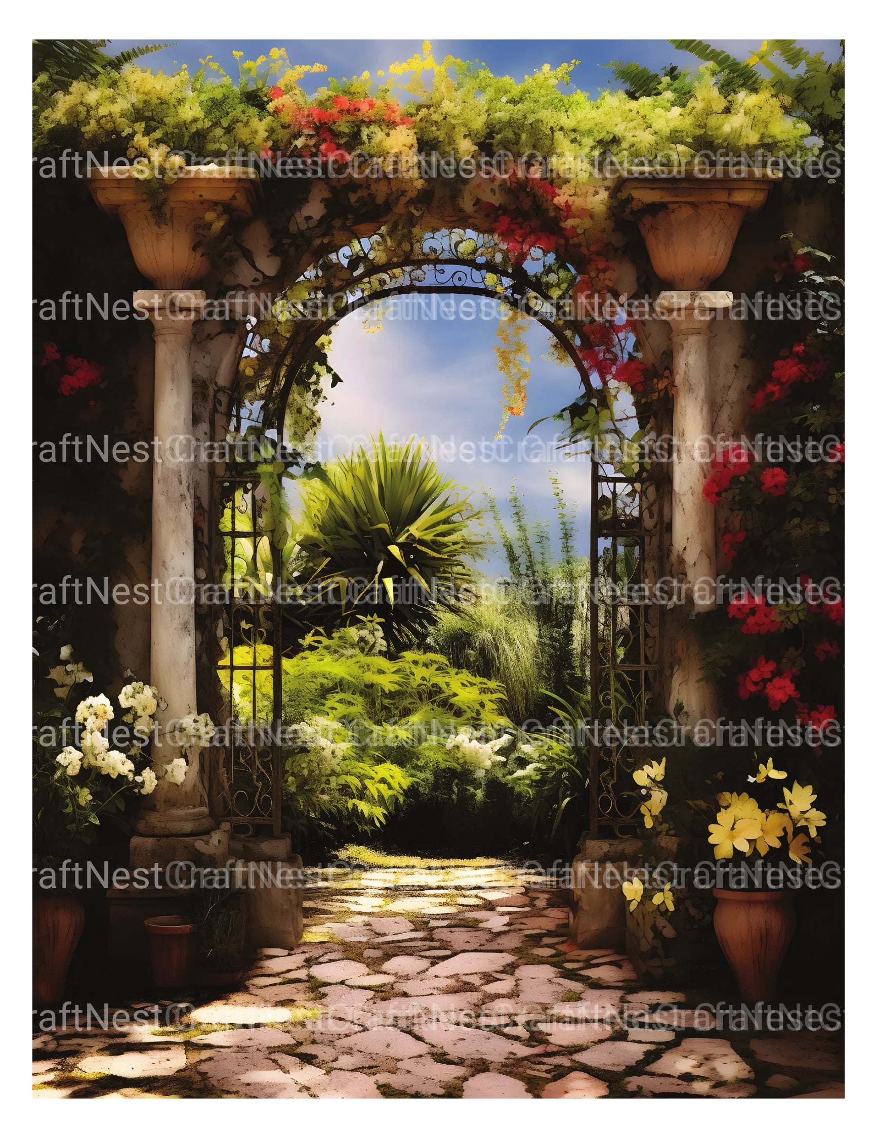 Garden Arbor Coloring Book - CraftNest - Digital Crafting and Art