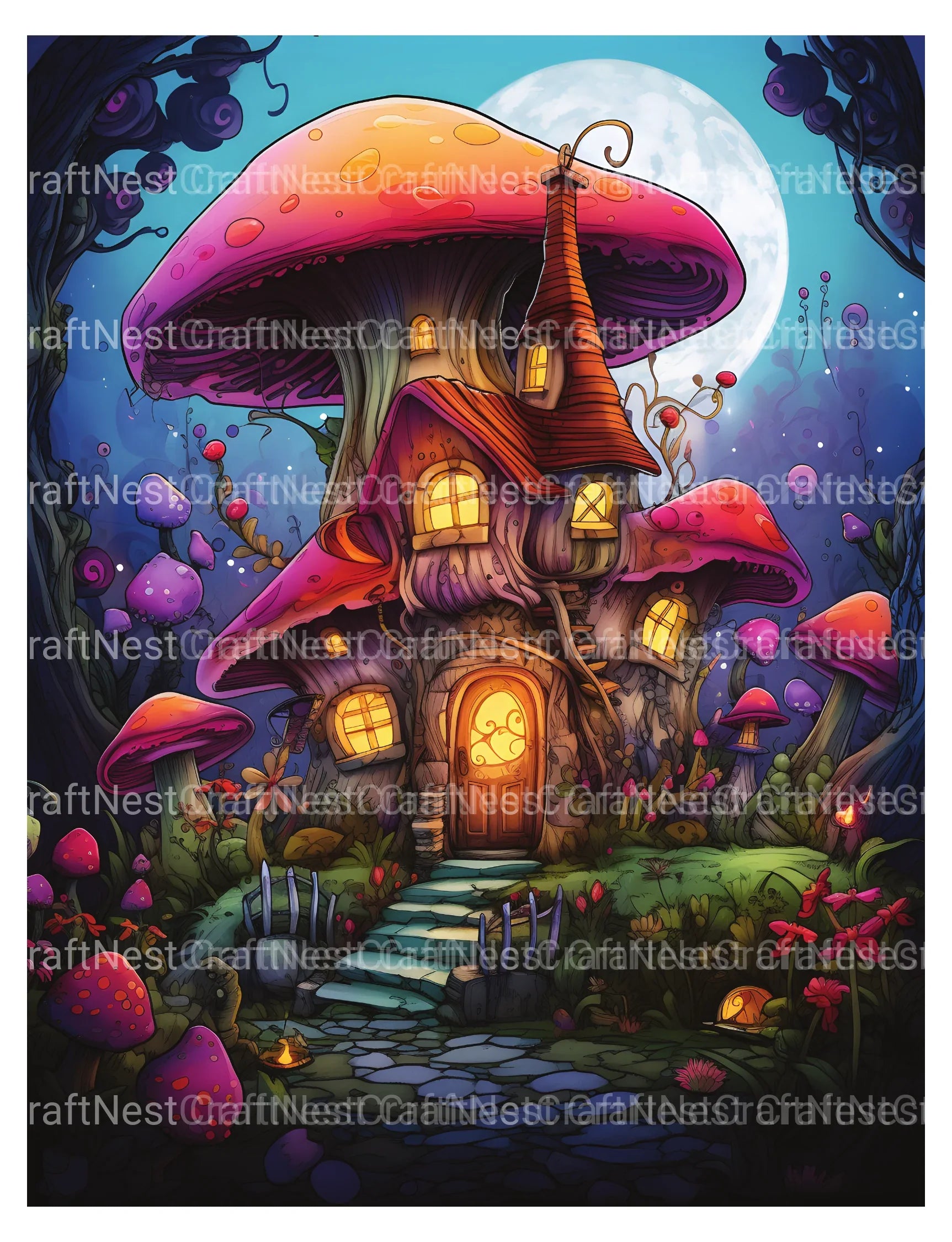 Fairy Houses Coloring Book