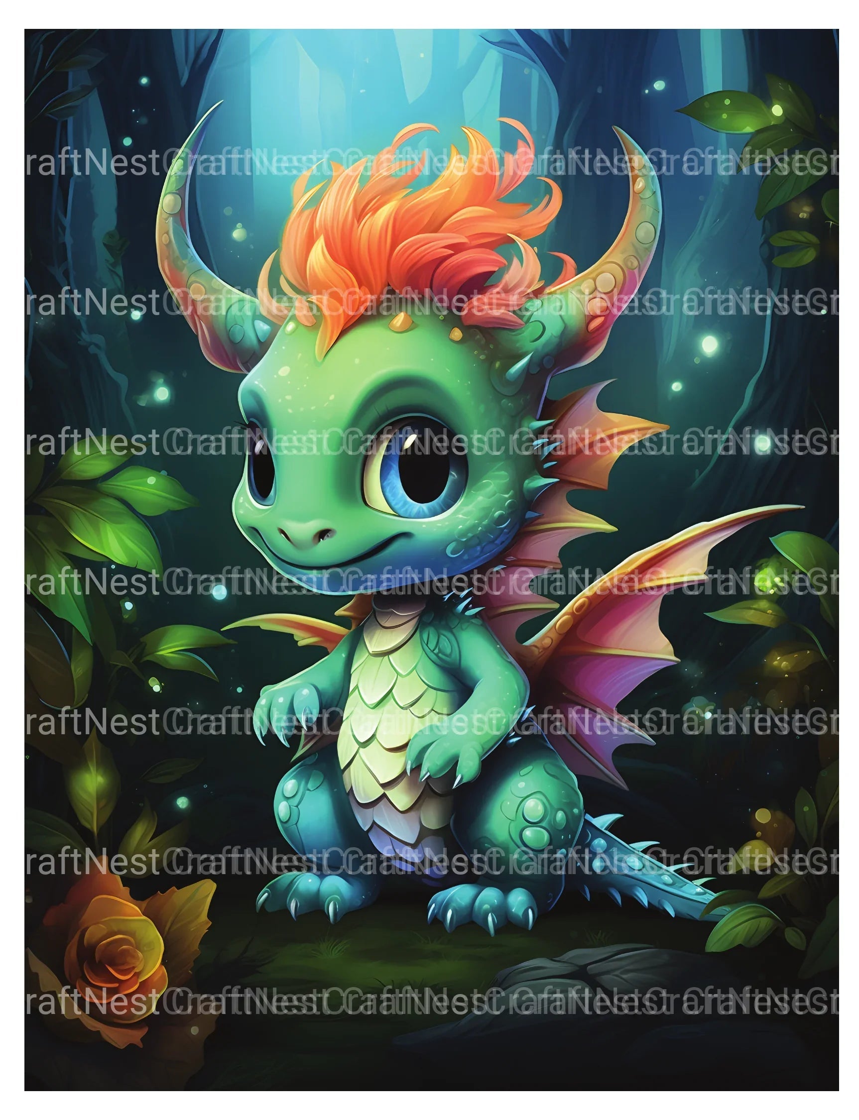 Baby Dragon Coloring Book - CraftNest - Digital Crafting and Art