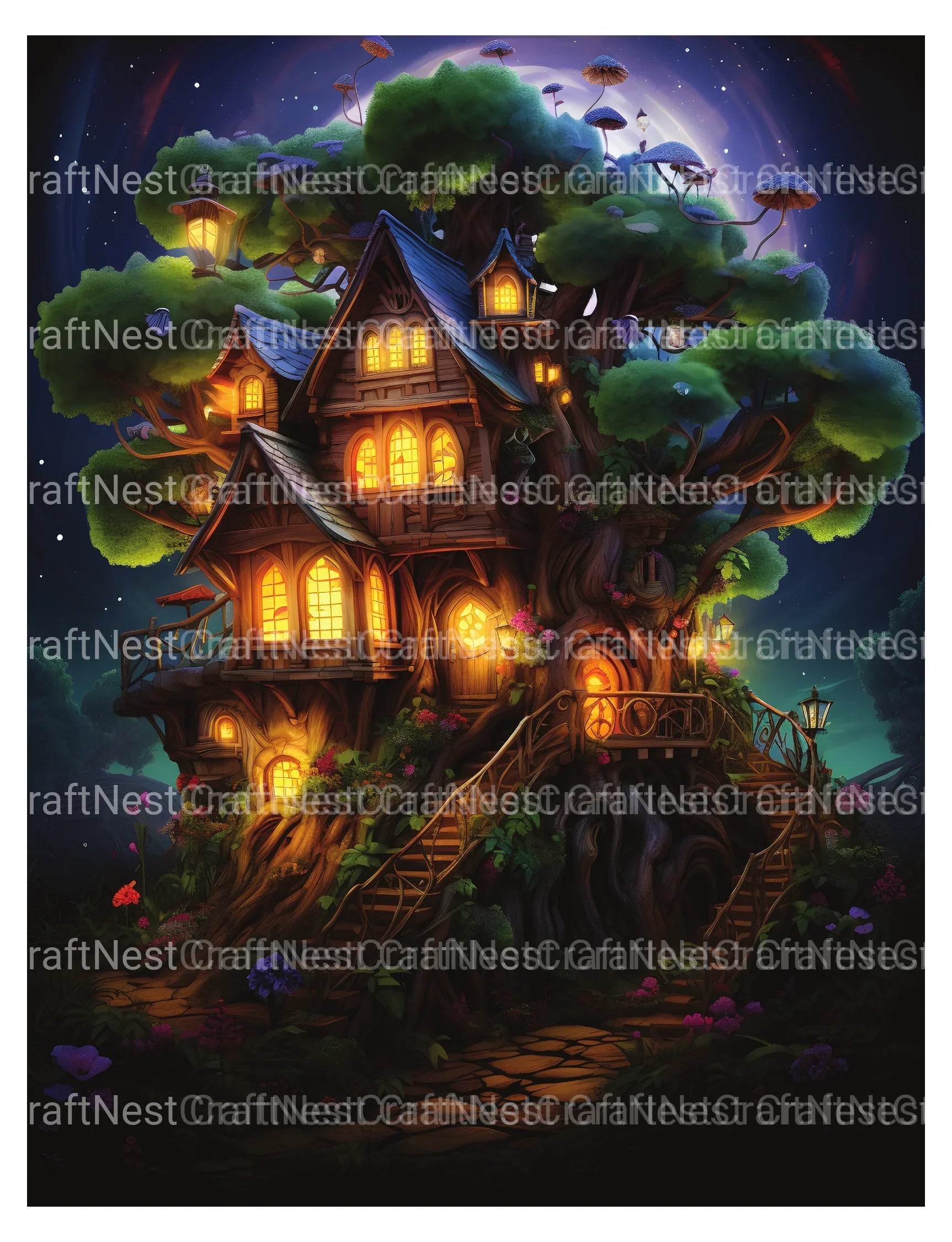 Treehouse Coloring Book