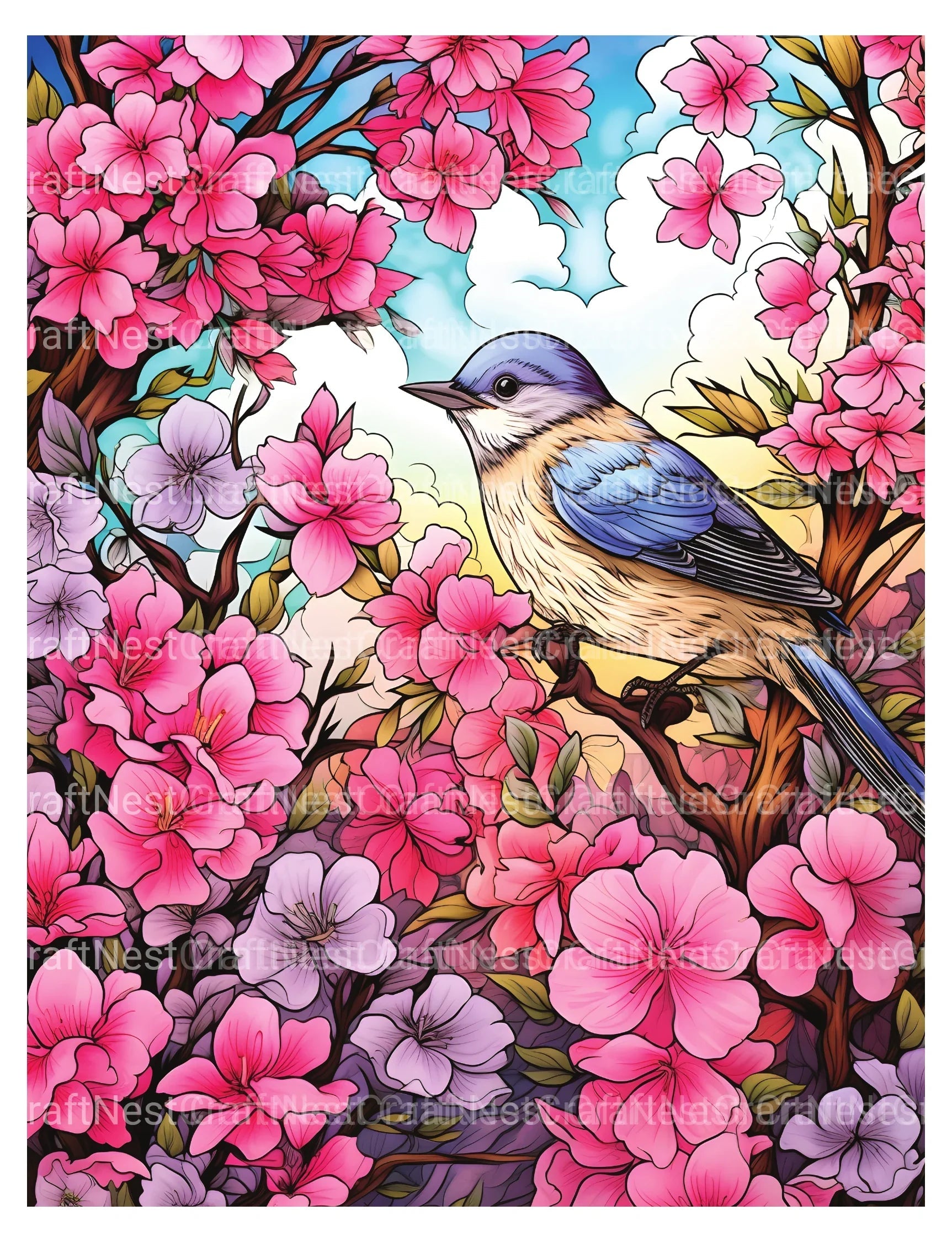 Springtime Garden Coloring Book - CraftNest - Digital Crafting and Art
