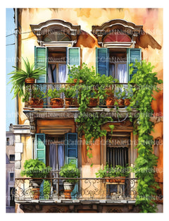 Mediterranean Windows Coloring Book - CraftNest - Digital Crafting and Art