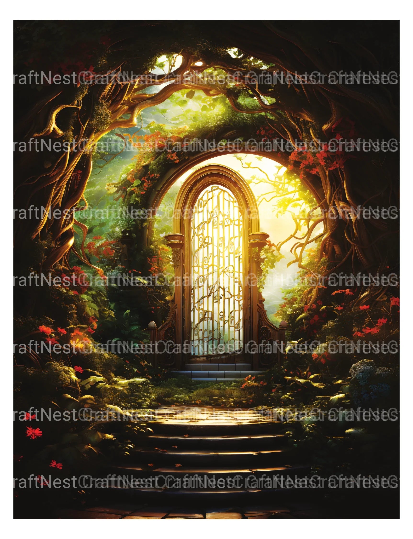 Forest Gate Coloring Book - CraftNest - Digital Crafting and Art