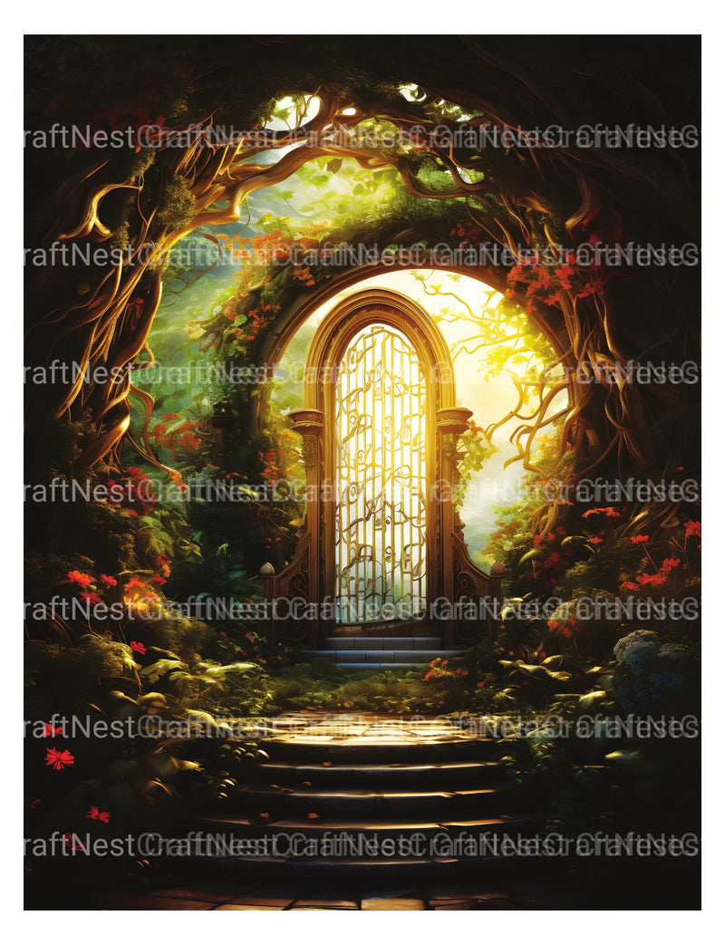 Forest Gate Coloring Book - CraftNest - Digital Crafting and Art