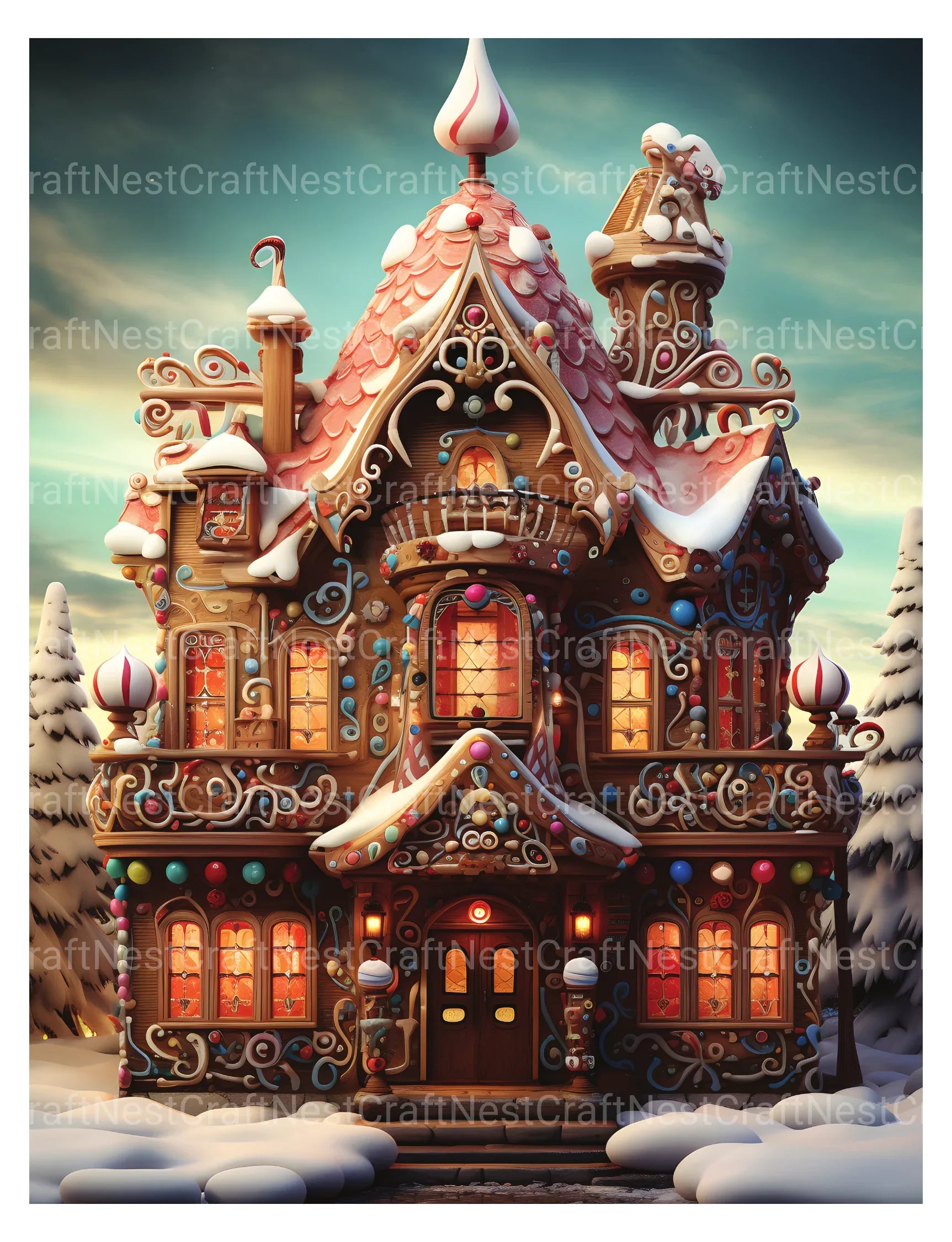 Gingerbread House Coloring Book