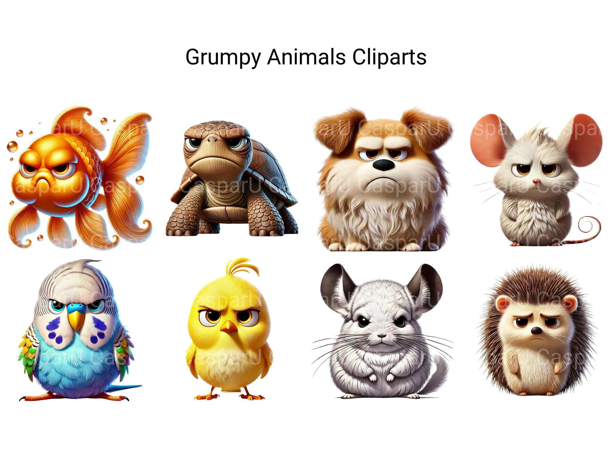 Grumpy Animals Clipart