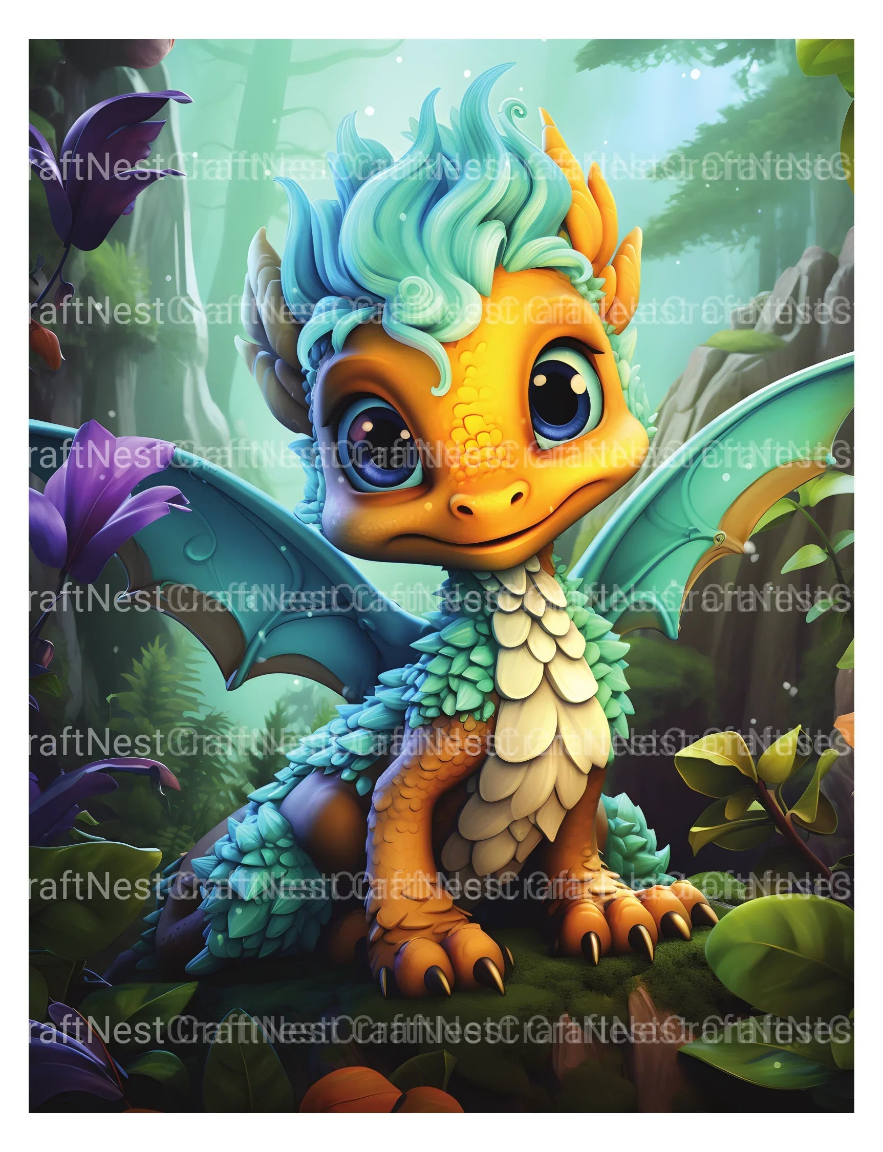Baby Dragon Coloring Book - CraftNest - Digital Crafting and Art