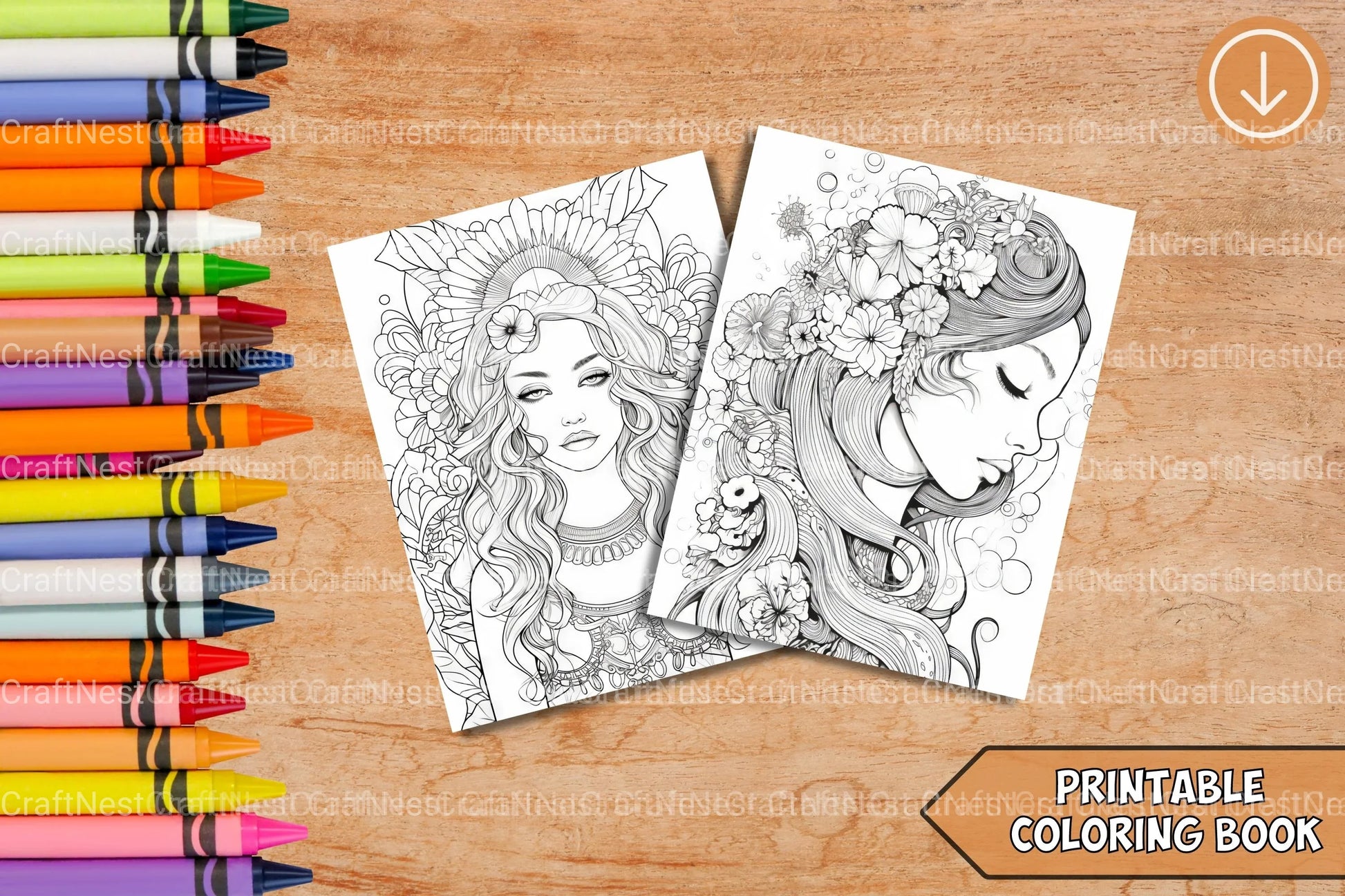 Femme Coloring Book - CraftNest - Digital Crafting and Art