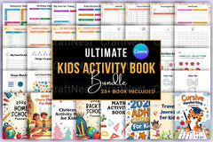 Ultimate Kids Activity Book KDP Interior - CraftNest - Digital Crafting and Art