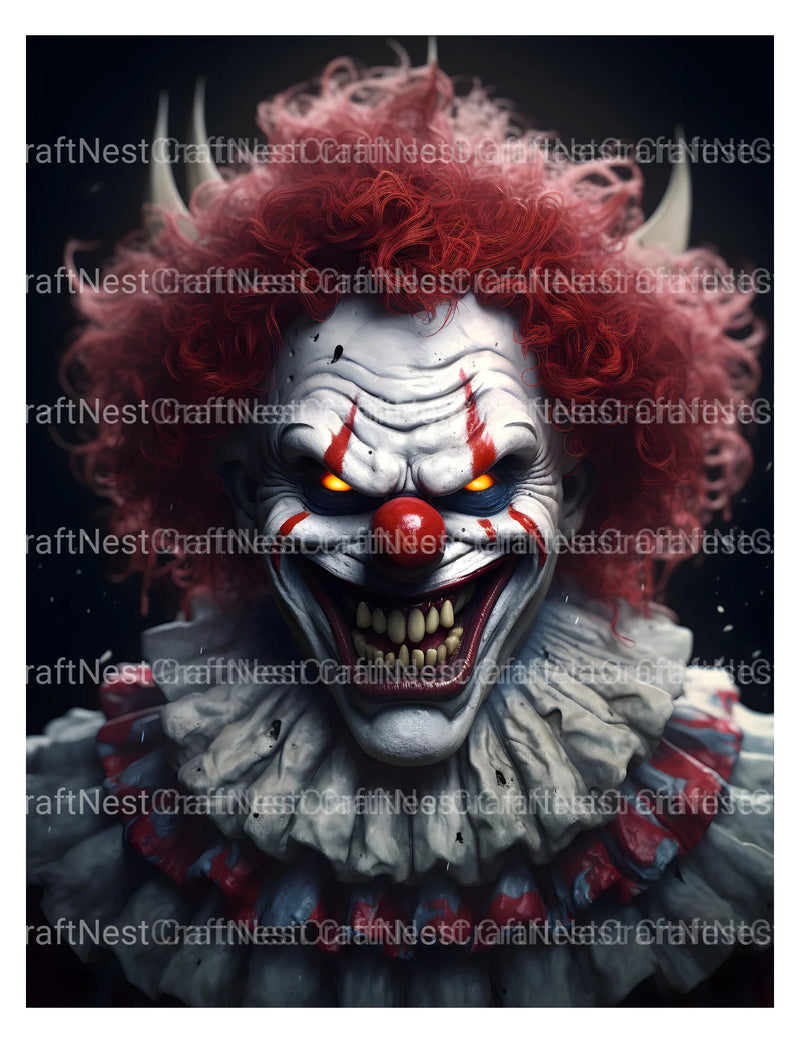 Evil Clowns Coloring Book - CraftNest - Digital Crafting and Art