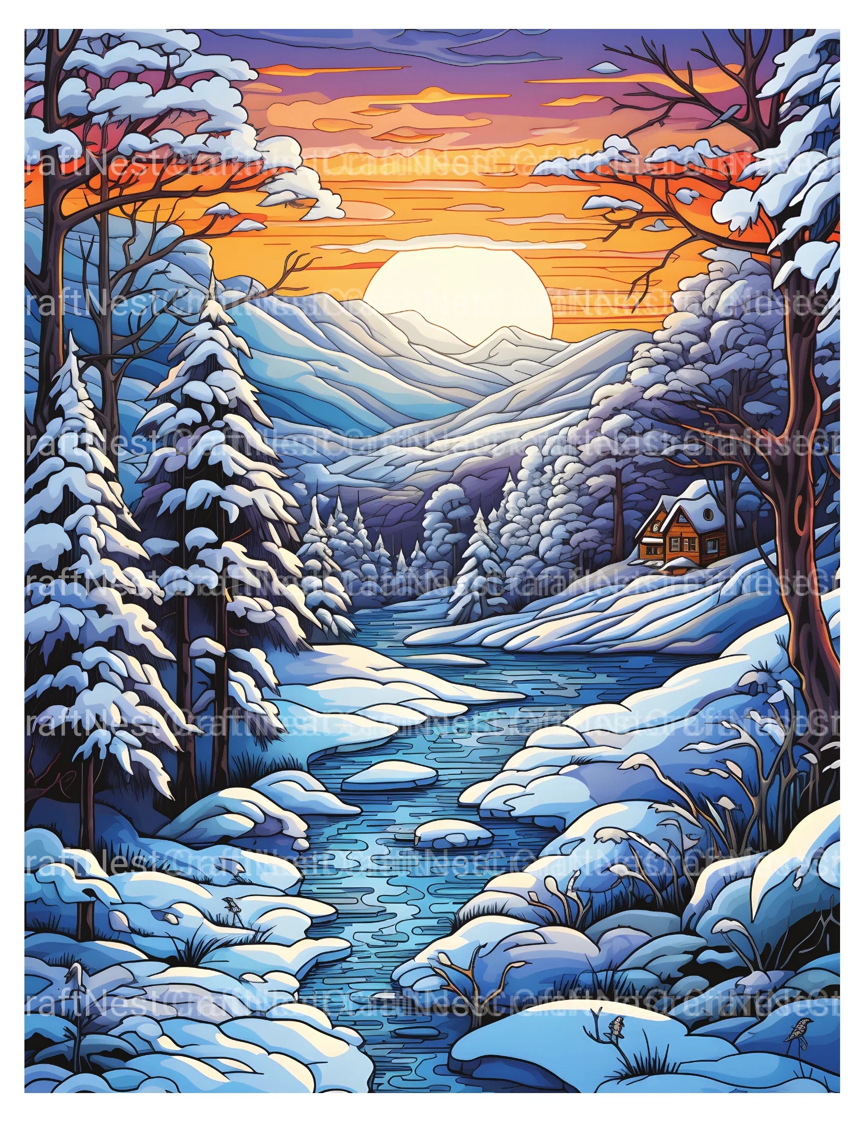 Winterland Coloring Book - CraftNest - Digital Crafting and Art