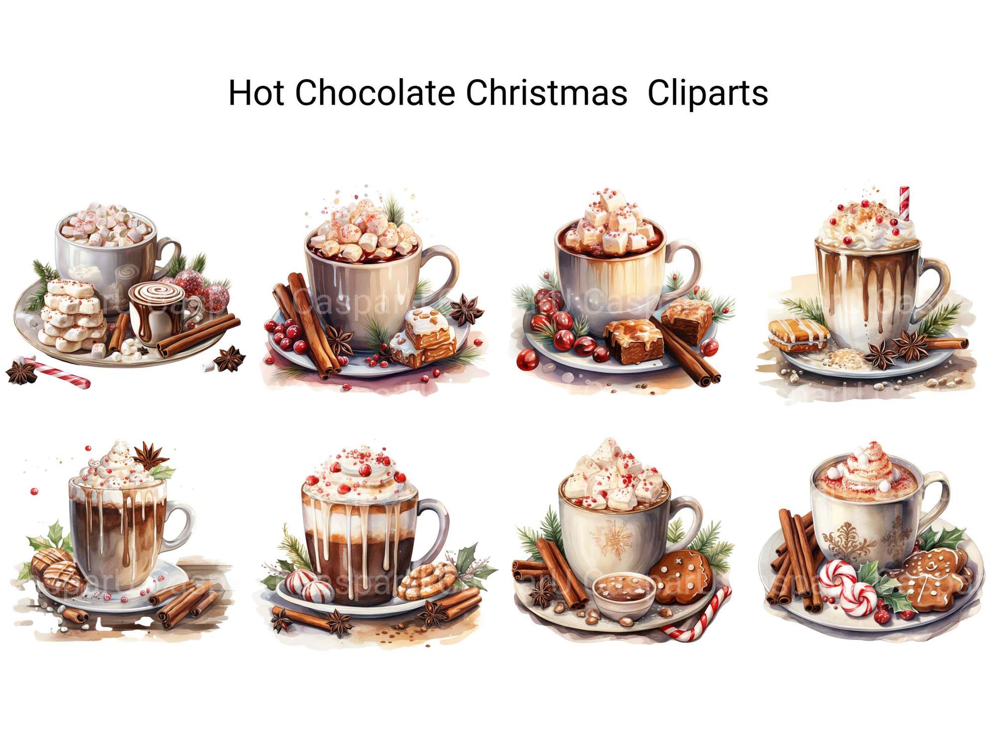 Hot Chocolate Christmas Clipart