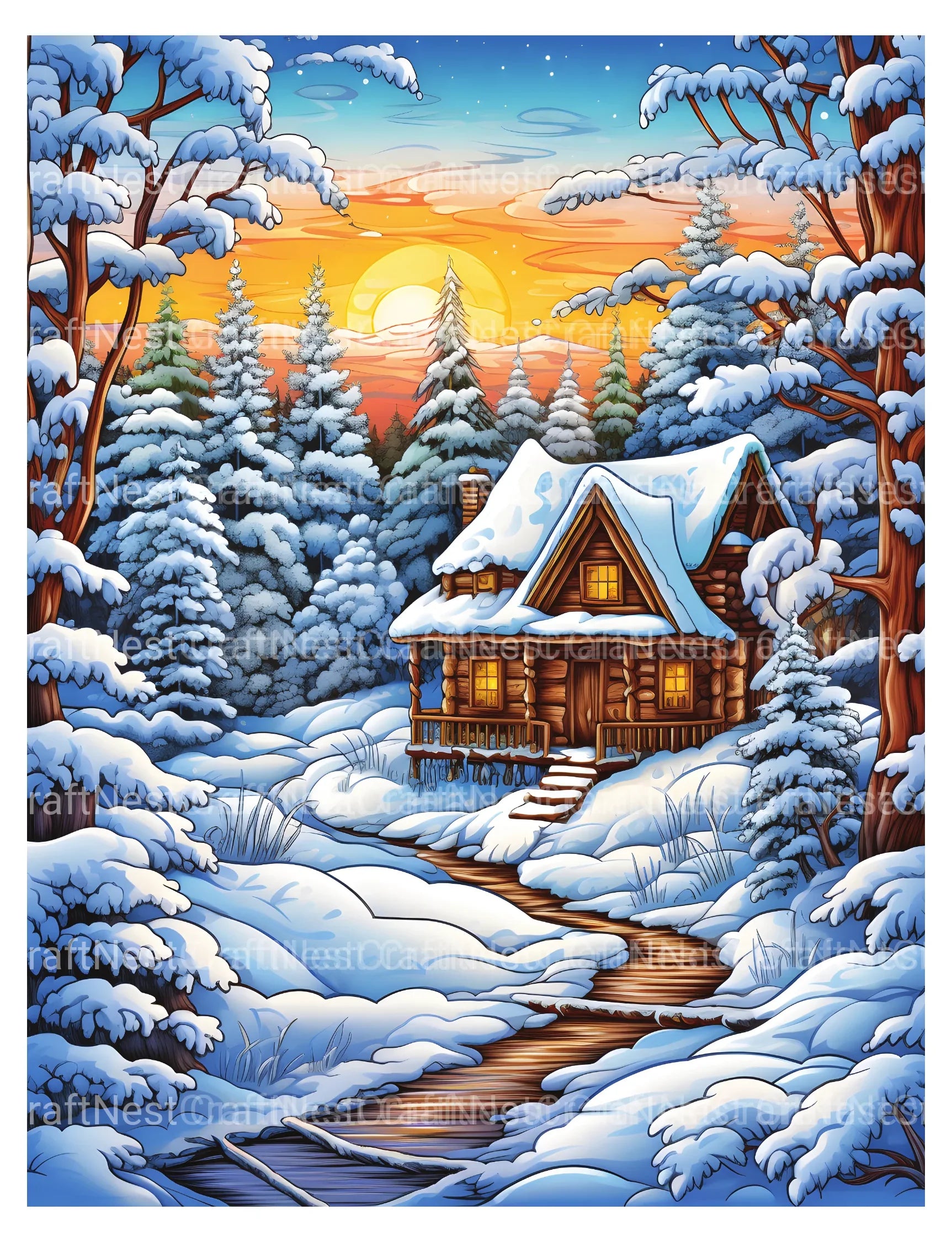 Winterland Coloring Book - CraftNest - Digital Crafting and Art
