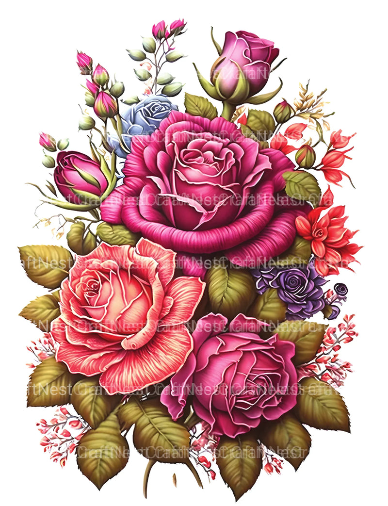 Rose Flower Coloring Book - CraftNest - Digital Crafting and Art