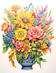 Flower Coloring Book - CraftNest - Digital Crafting and Art