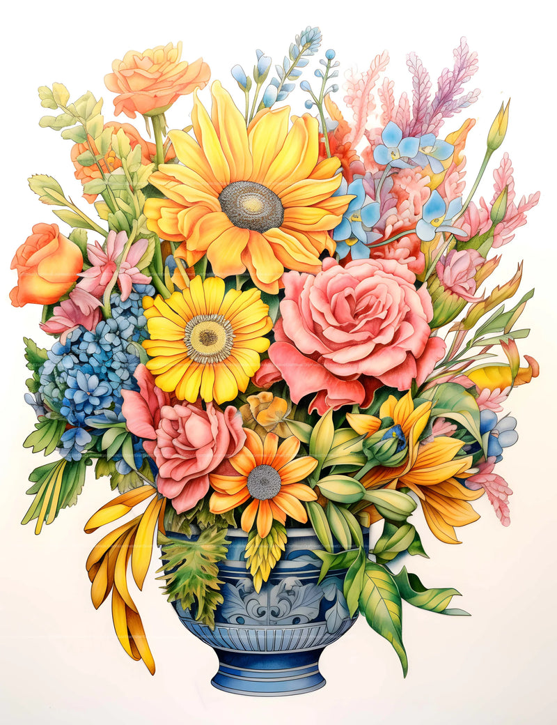 Flower Coloring Book - CraftNest - Digital Crafting and Art