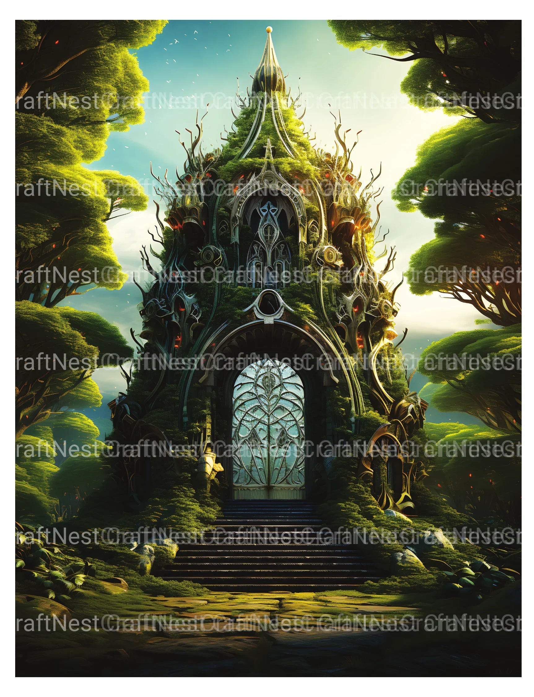 Forest Gate Coloring Book - CraftNest - Digital Crafting and Art