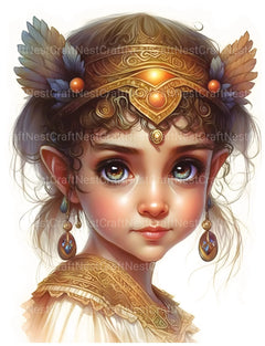 Cute Egyptian Girl Coloring Book - CraftNest - Digital Crafting and Art