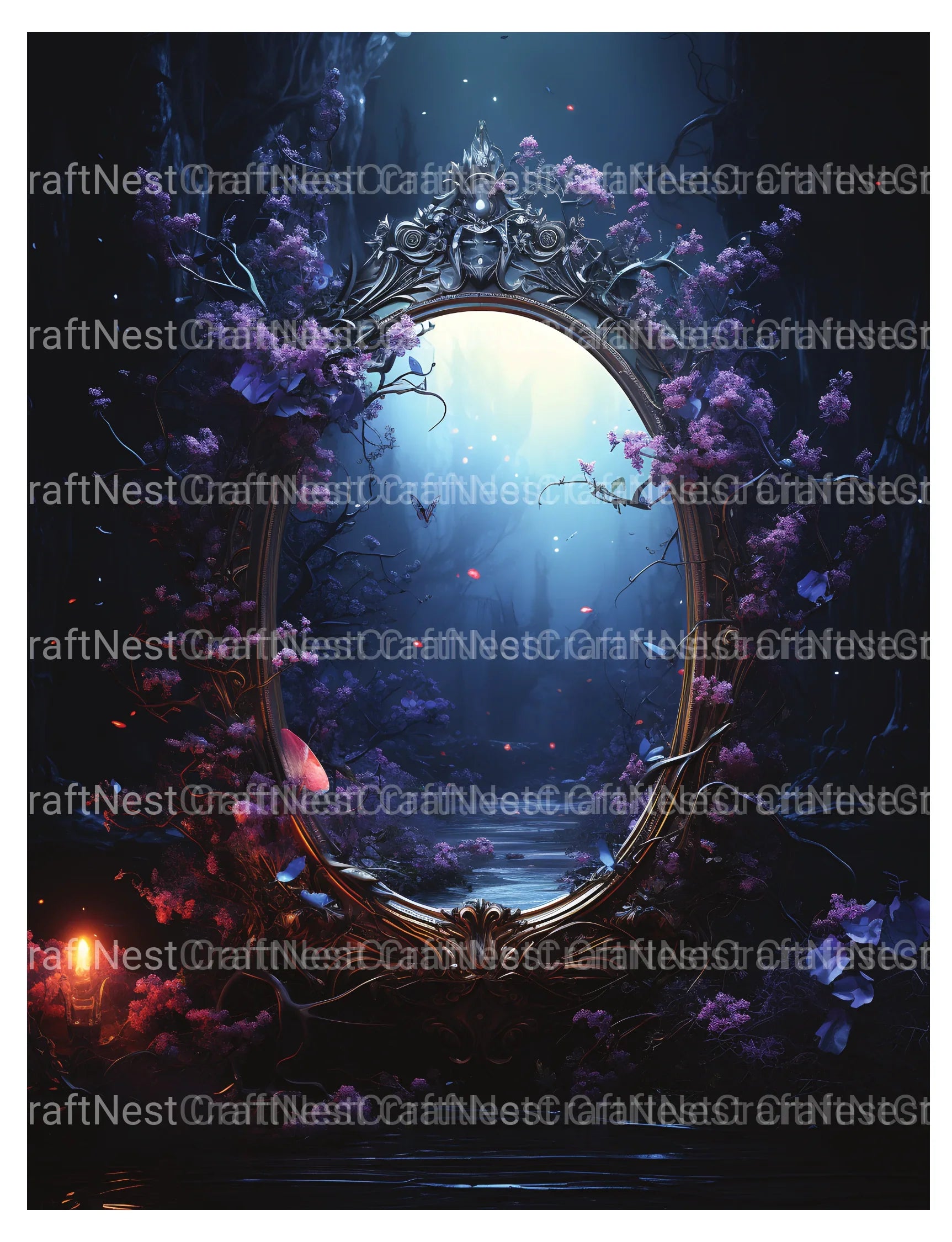 Blooming Mirror Coloring Book - CraftNest - Digital Crafting and Art