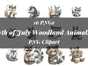 4th of July Woodland Animals Clipart