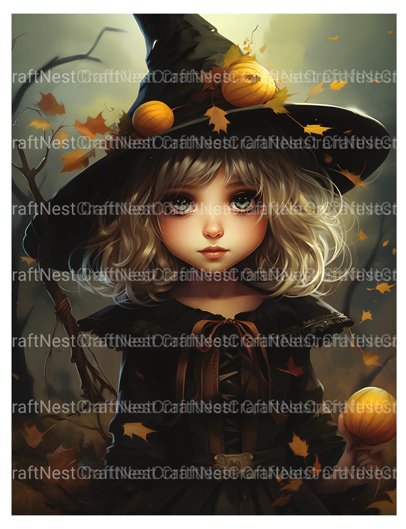 Cute Witch Coloring Book - CraftNest - Digital Crafting and Art