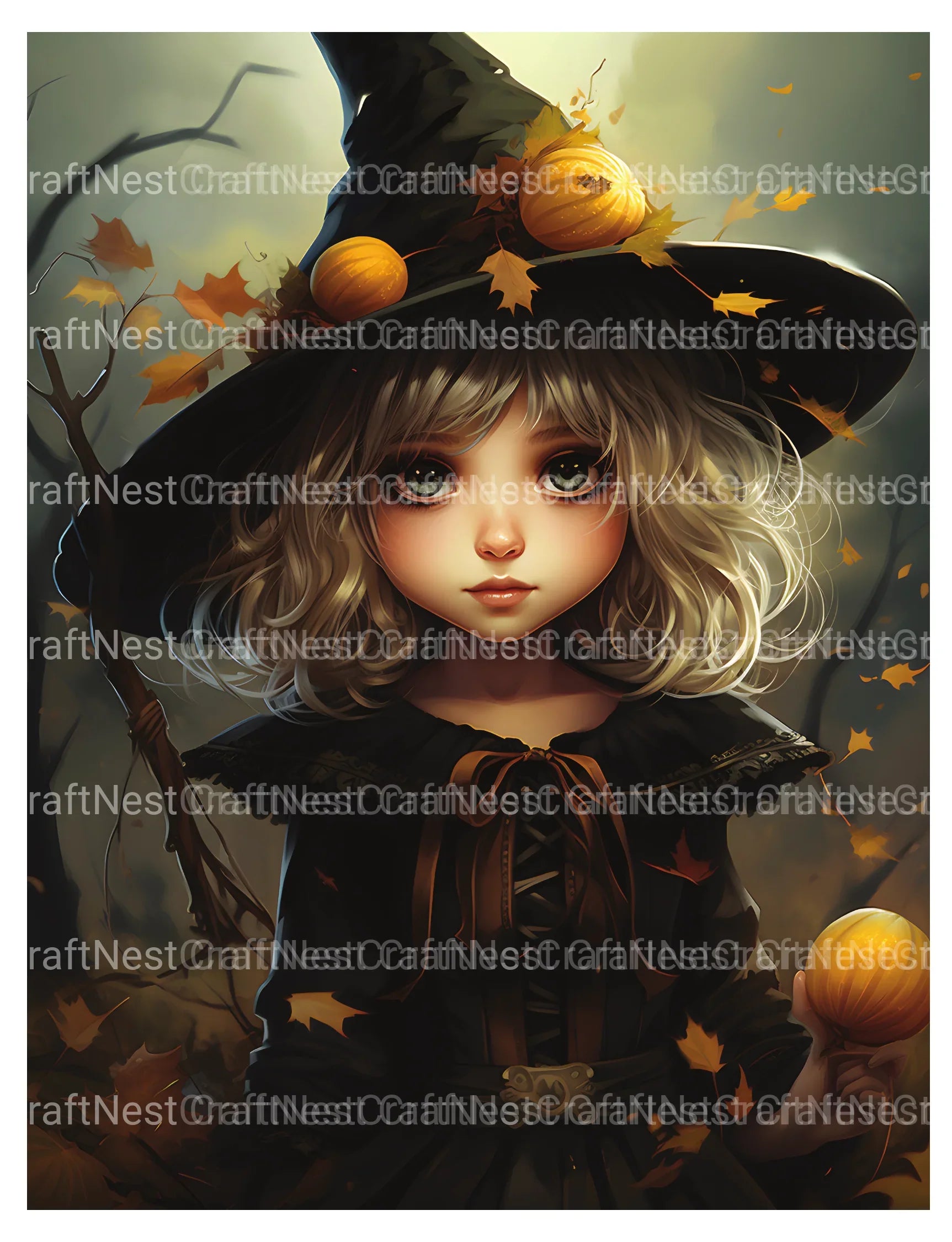 Cute Witch Coloring Book - CraftNest - Digital Crafting and Art