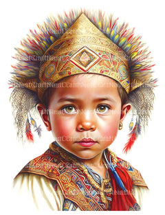 Inca Girl Coloring Book - CraftNest - Digital Crafting and Art