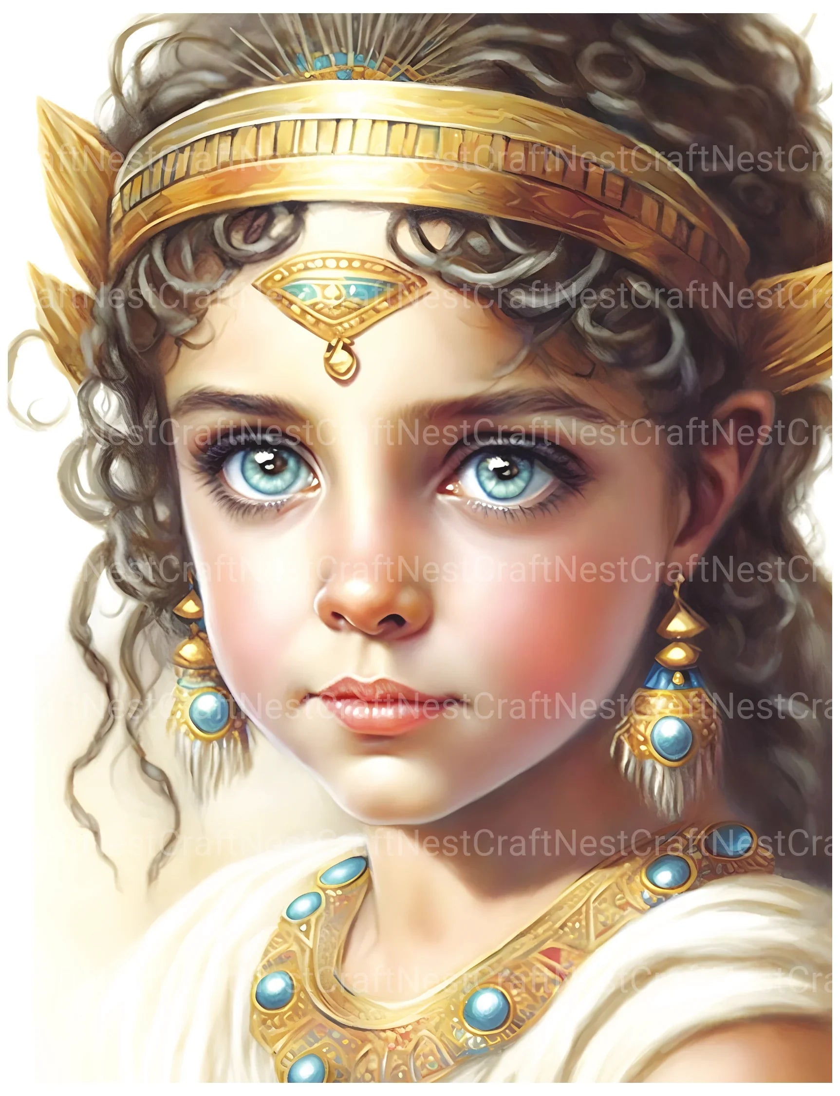 Cute Egyptian Girl Coloring Book - CraftNest - Digital Crafting and Art