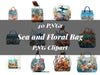 Sea and Floral Bag Clipart