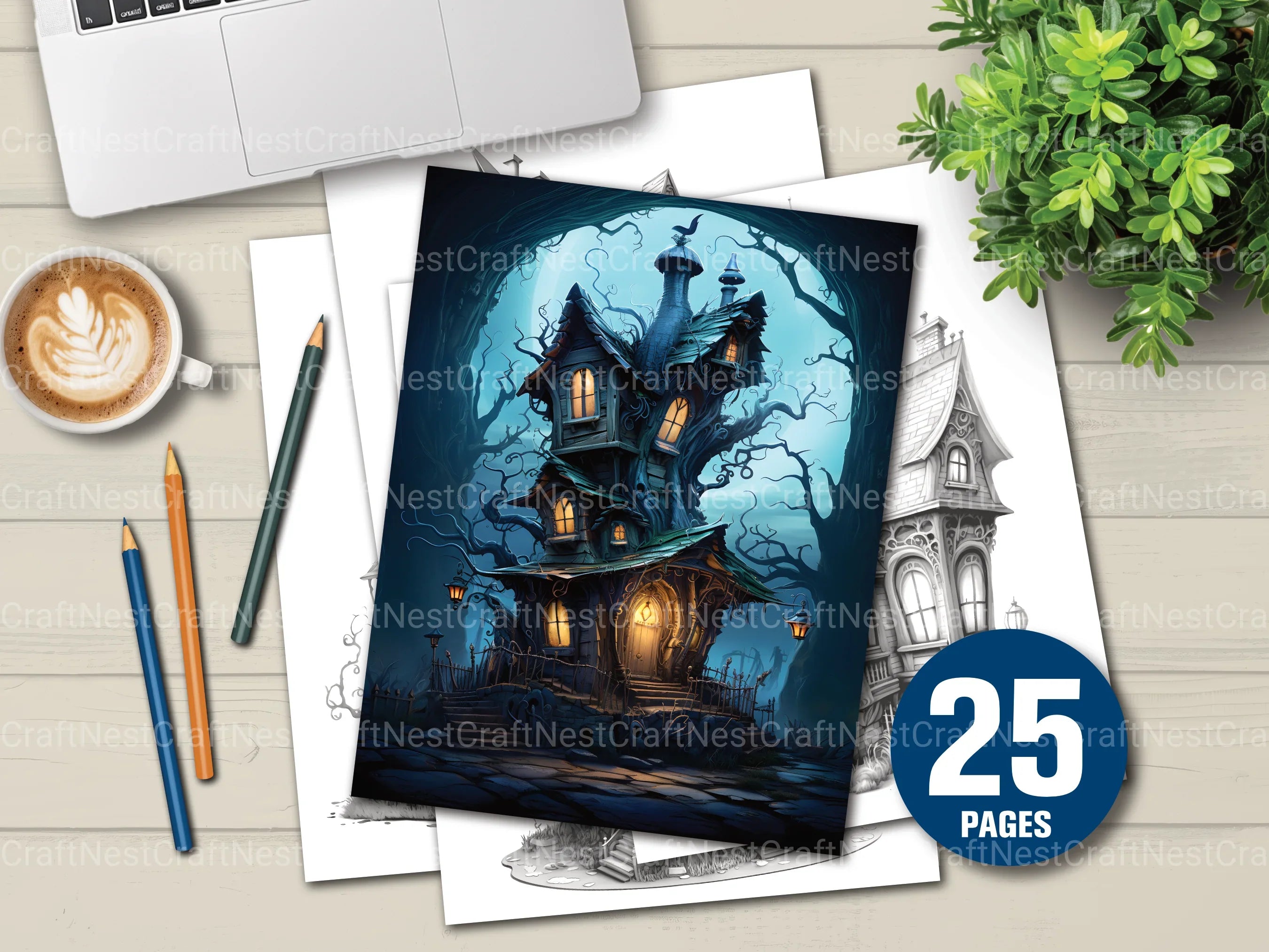 Haunted House Coloring Book