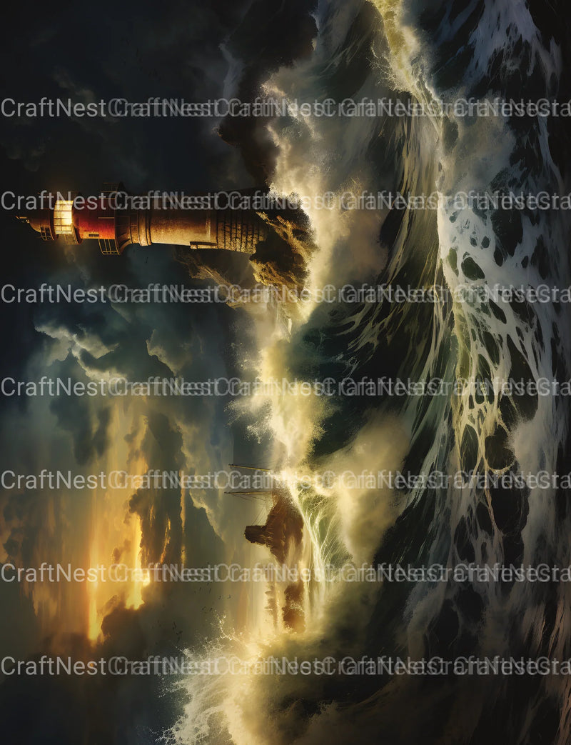 Lighthouses Coloring Book - CraftNest - Digital Crafting and Art