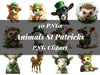 Woodland Farm Animals St Patricks Clipart