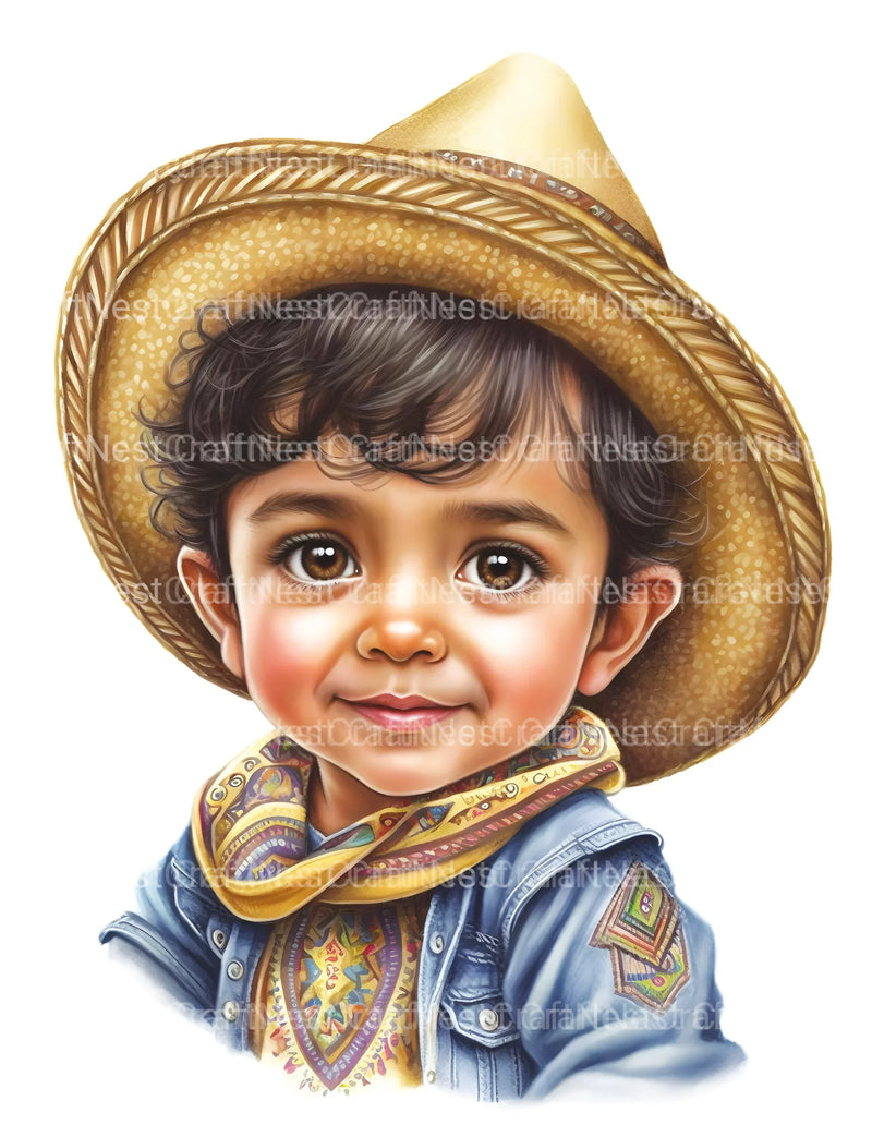 Cute Mexican Boy Coloring Book - CraftNest - Digital Crafting and Art