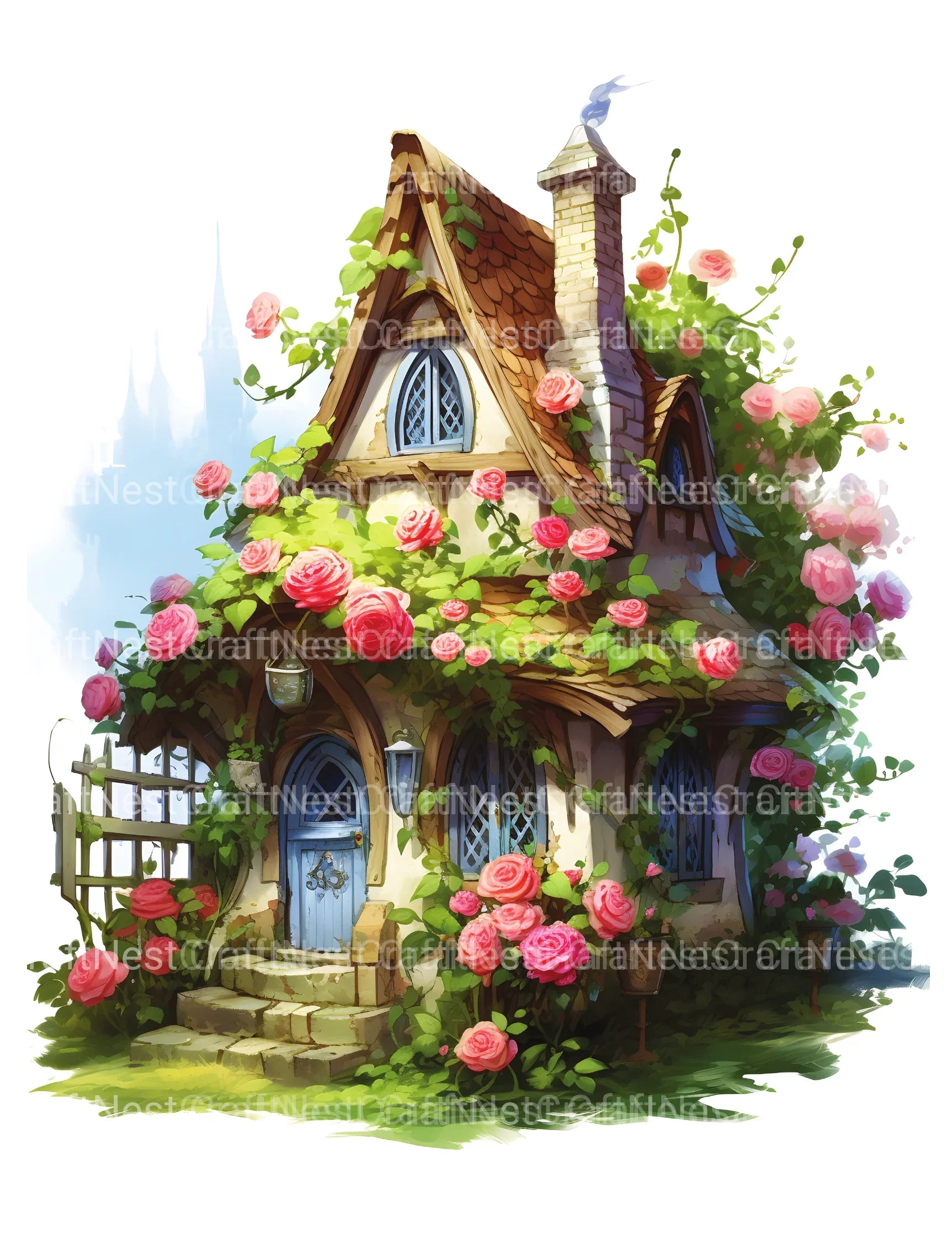 Blooming House Coloring Book - CraftNest - Digital Crafting and Art