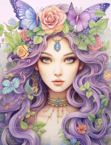 Beautiful Fairy Coloring Book - CraftNest - Digital Crafting and Art