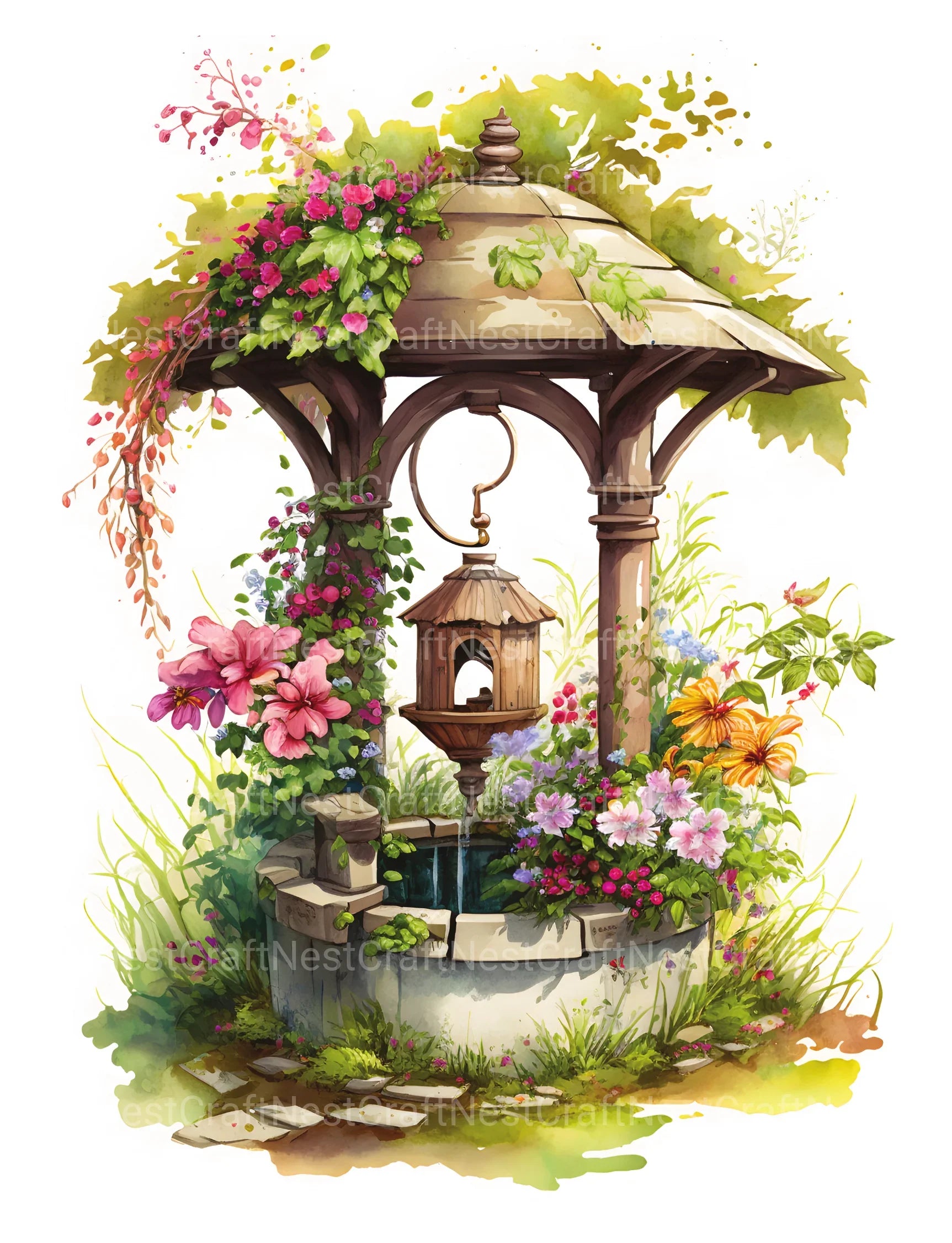 Wishing Well Coloring Book - CraftNest - Digital Crafting and Art