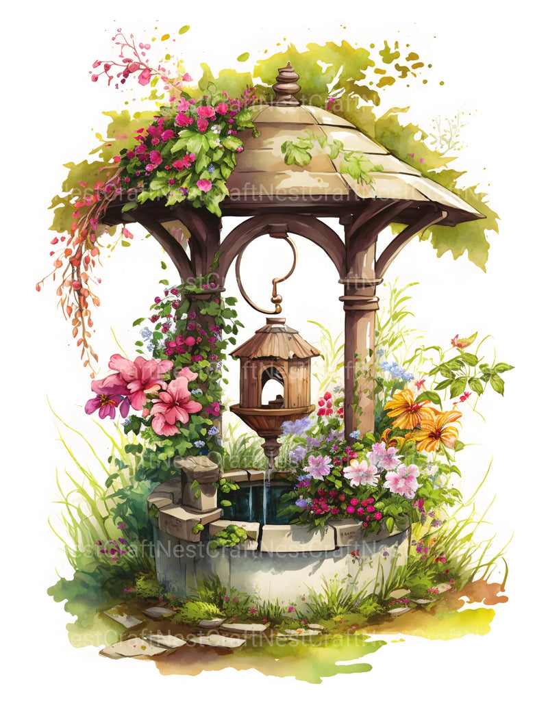 Wishing Well Coloring Book - CraftNest - Digital Crafting and Art