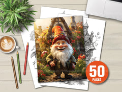 Gnome Coloring Book - CraftNest - Digital Crafting and Art