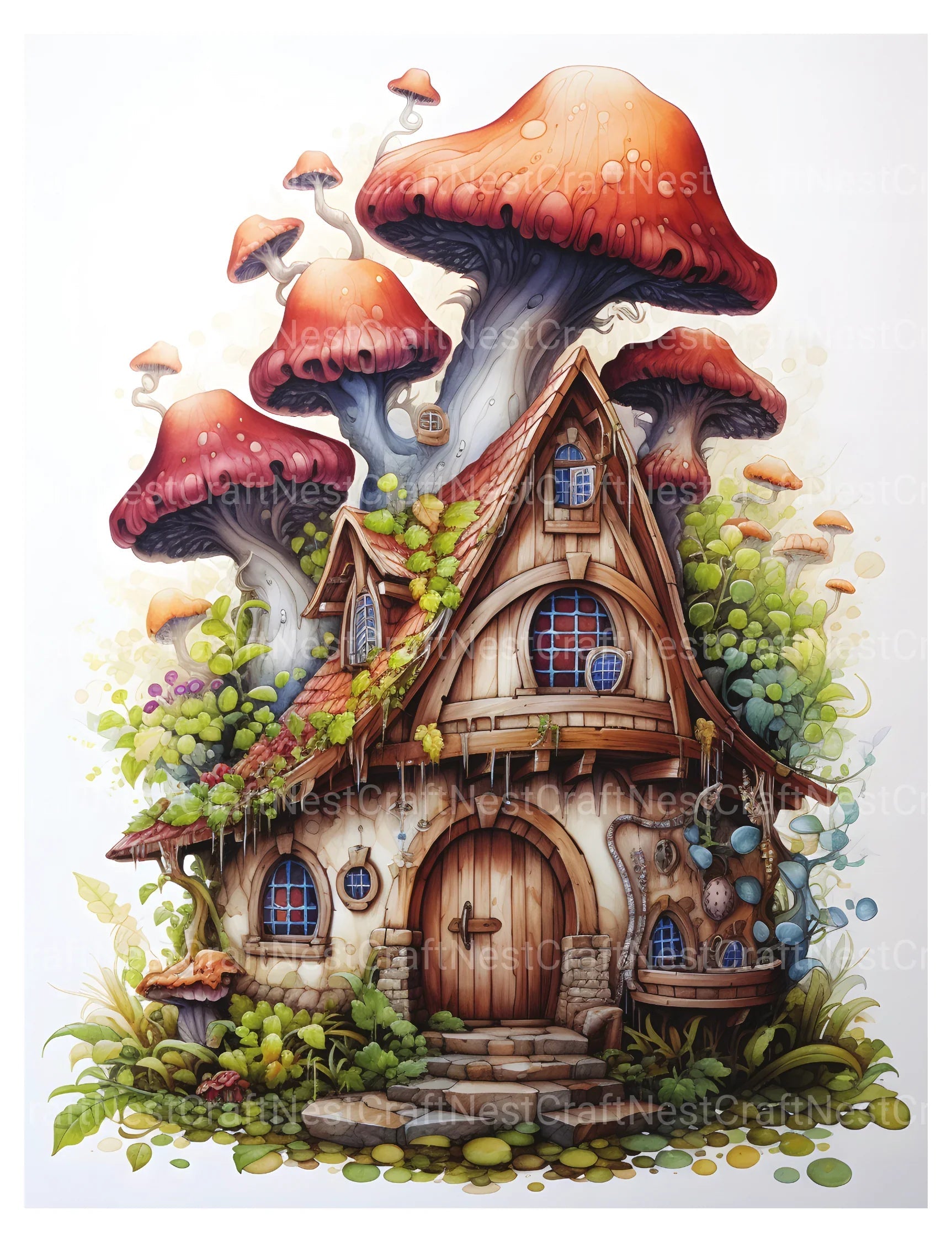 Fairy Houses 3 Coloring Book - CraftNest - Digital Crafting and Art