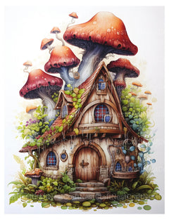 Fairy Houses 3 Coloring Book - CraftNest - Digital Crafting and Art
