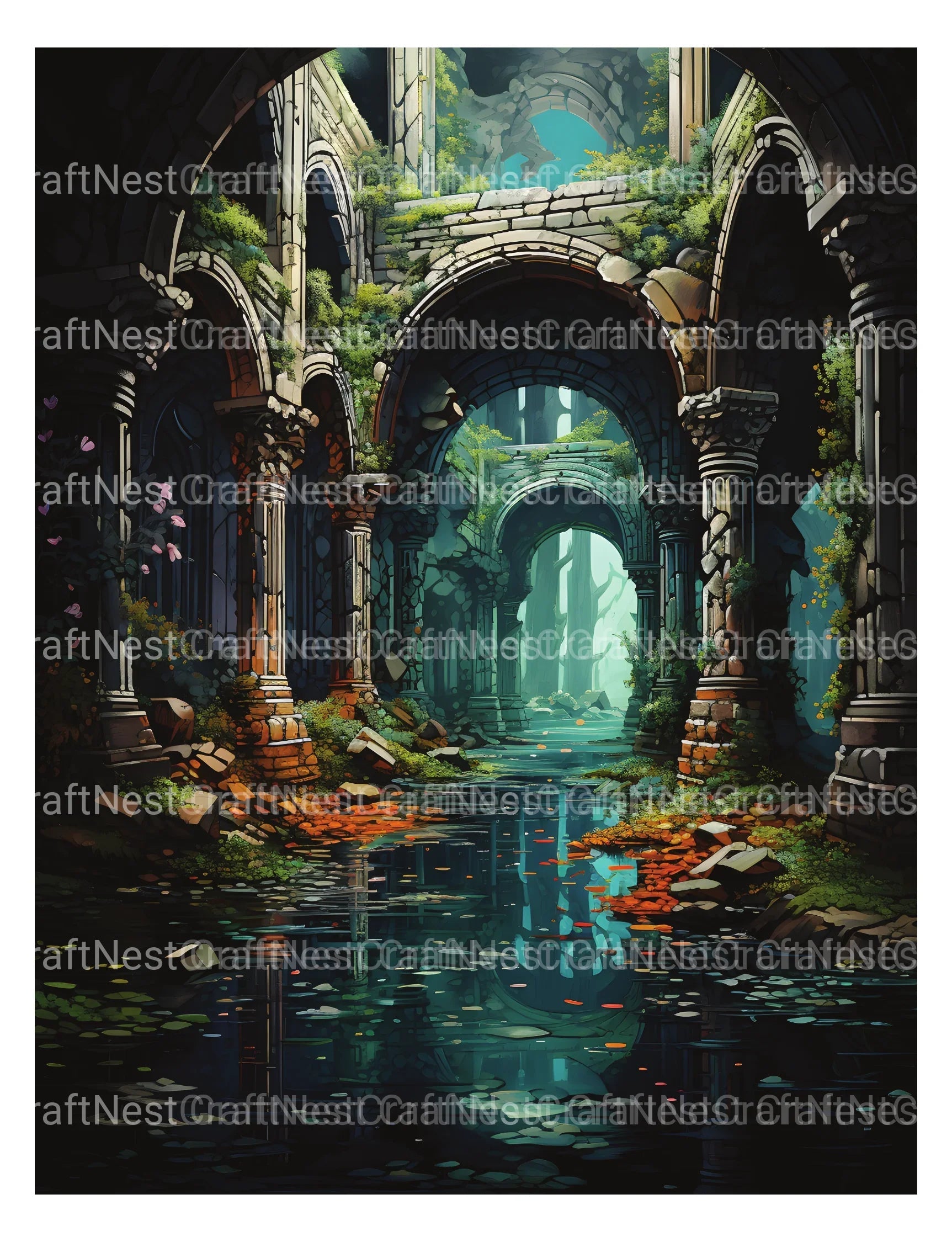 Lost Ruins Coloring Book - CraftNest - Digital Crafting and Art