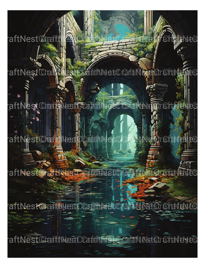 Lost Ruins Coloring Book - CraftNest - Digital Crafting and Art