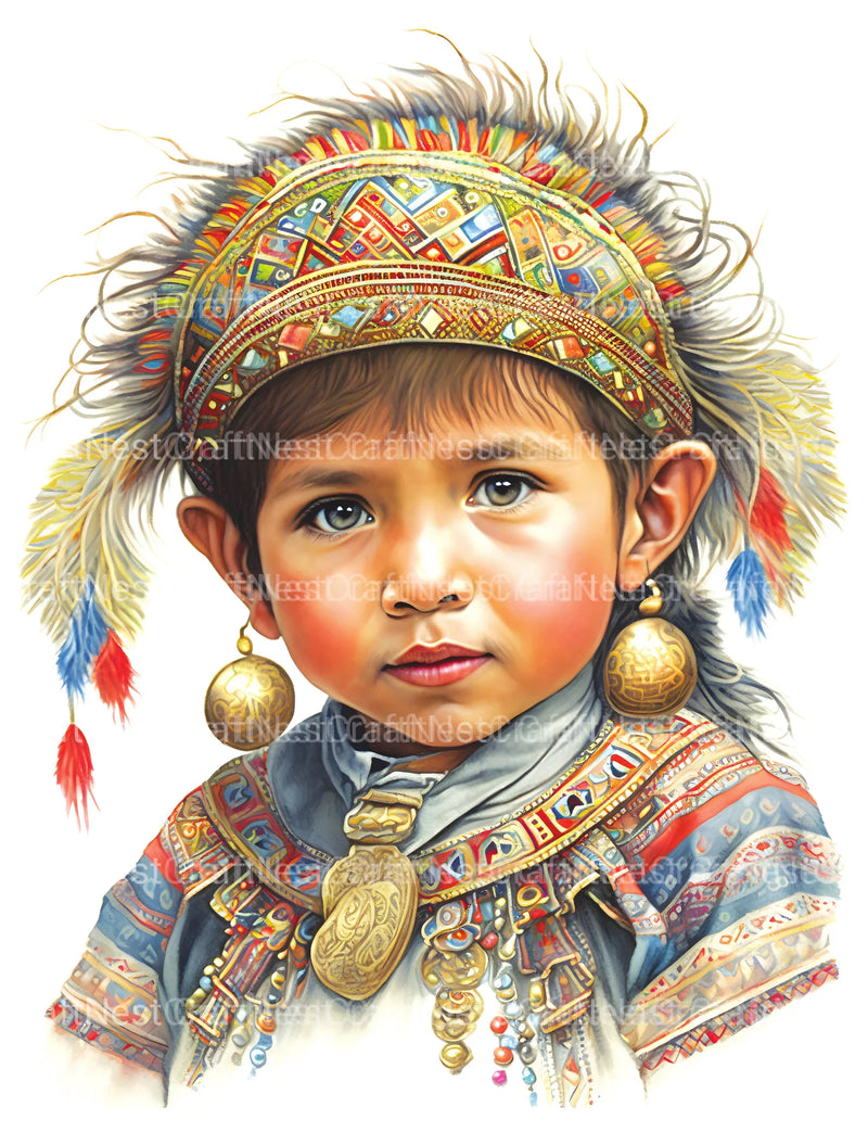 Inca Girl Coloring Book - CraftNest - Digital Crafting and Art