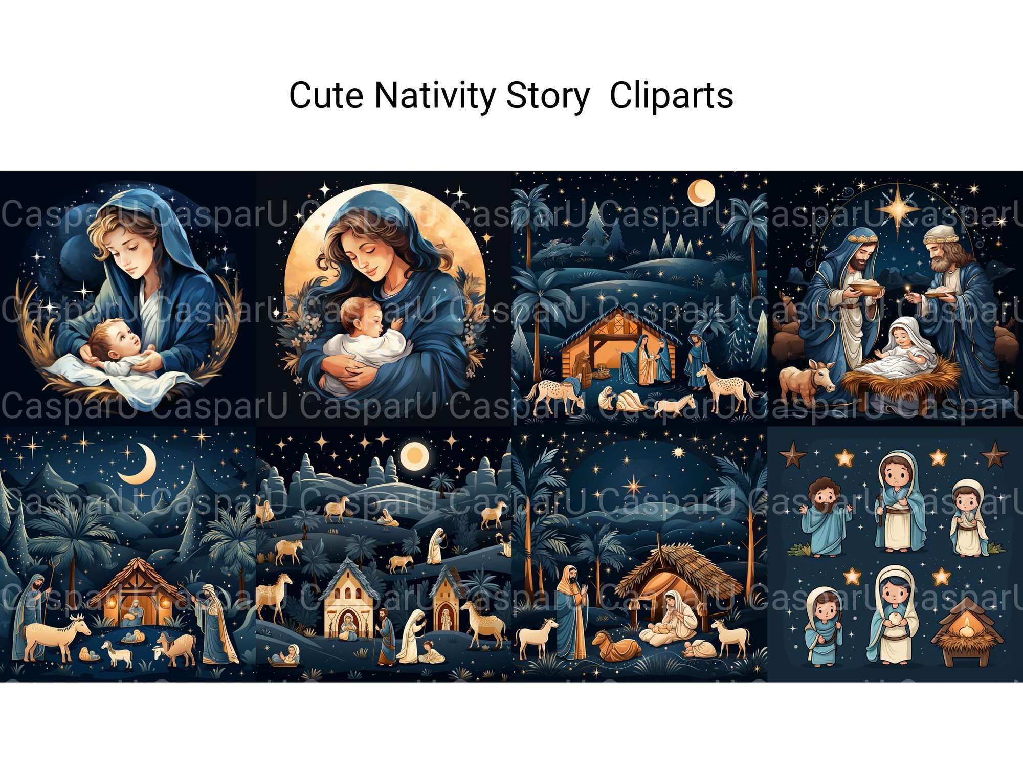 Cute Nativity Story Clipart