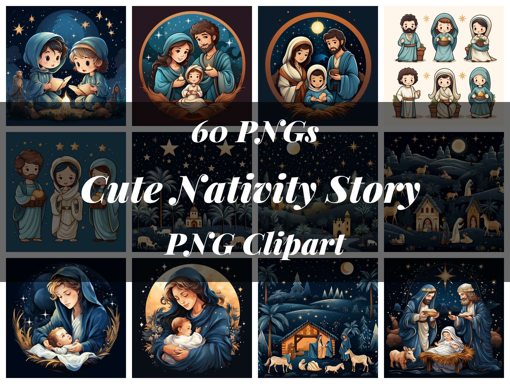 Cute Nativity Story Clipart